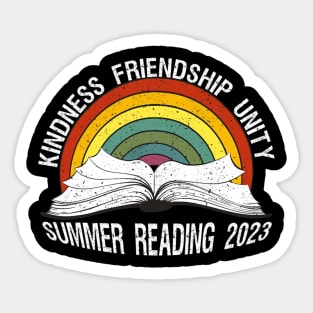 All Together Now Summer Reading 2023 Rainbow Book Lover Sticker